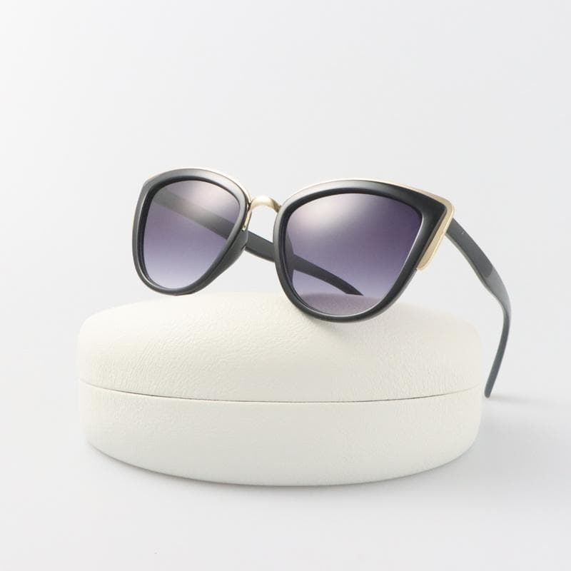 Vintage Cat Eye Sunglasses Women Designer Brand Fashion Metal Frame Sexy Gradient Sun Glasses Female Personality Oculos De Sol No box