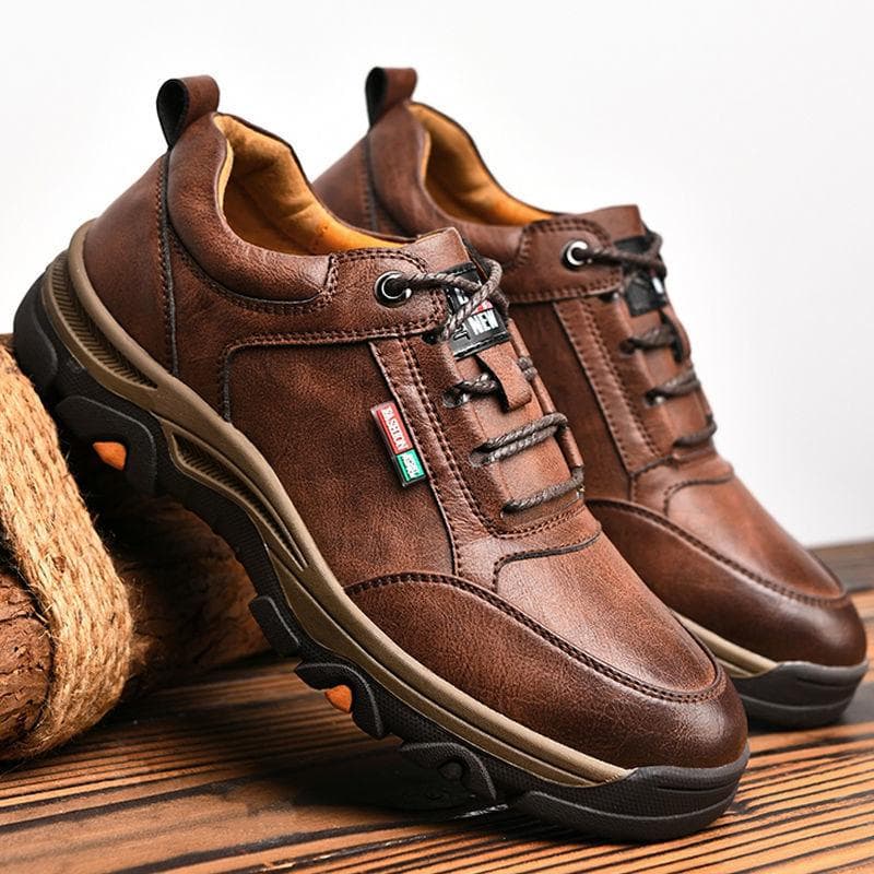 Men's Hiking Shoes Autumn New Fashion Korean Leather Shoes Breathable Casual Leather Shoes All-match Trendy Men 44