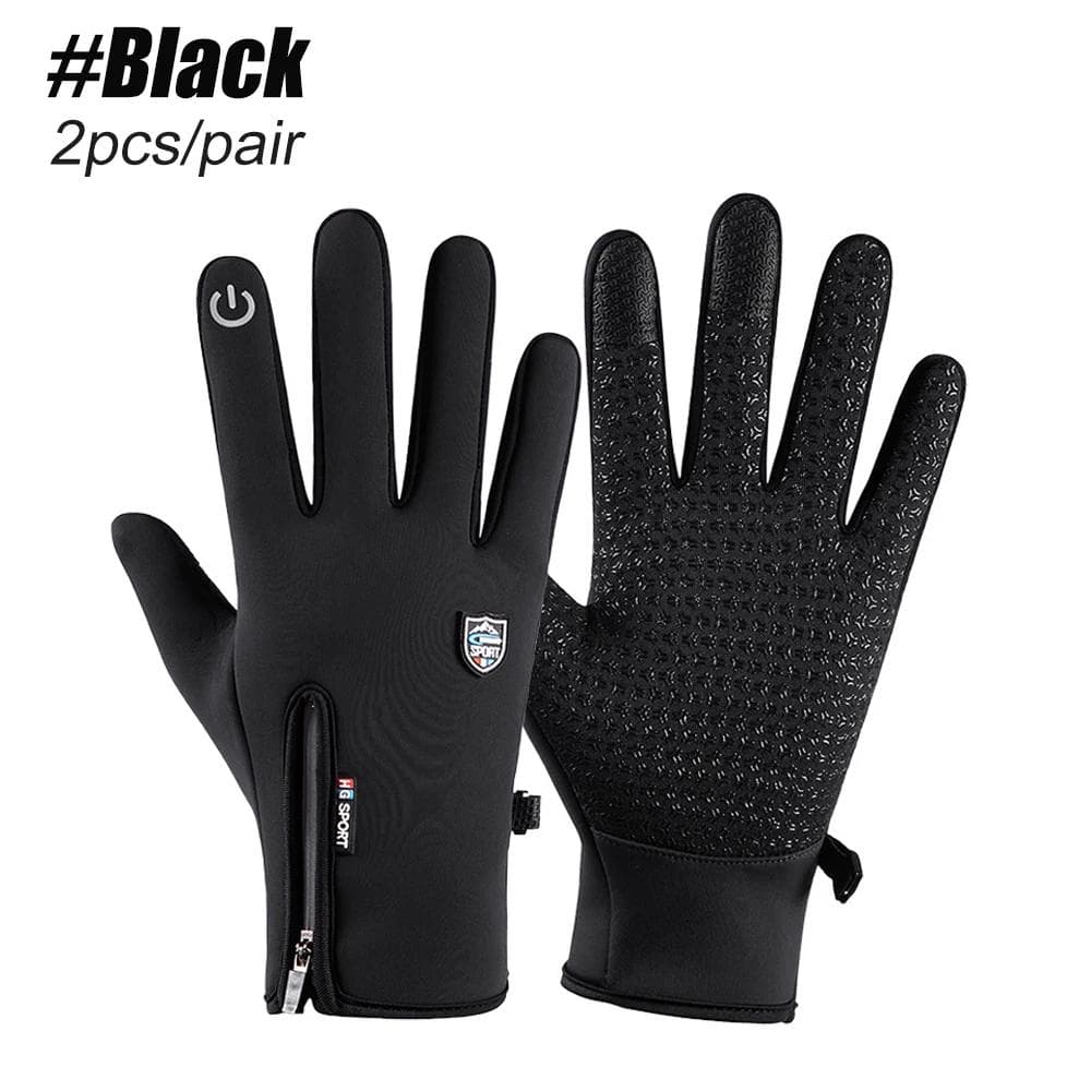 1 Pair Winter Gloves Men Women Touch Screen Warm Thermal Gloves, Cold Weather Gloves for Running Cycling Hiking Driving M black