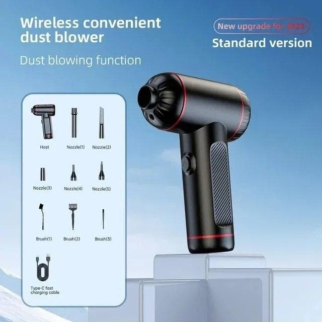 New 1600000Pa 5-in-1 Cordless Vacuum Cleaner 3-speed Adjustable Portable Robot Vacuum Cleaner Handheld Mini Car Home Appliance Night Lighting Base Version