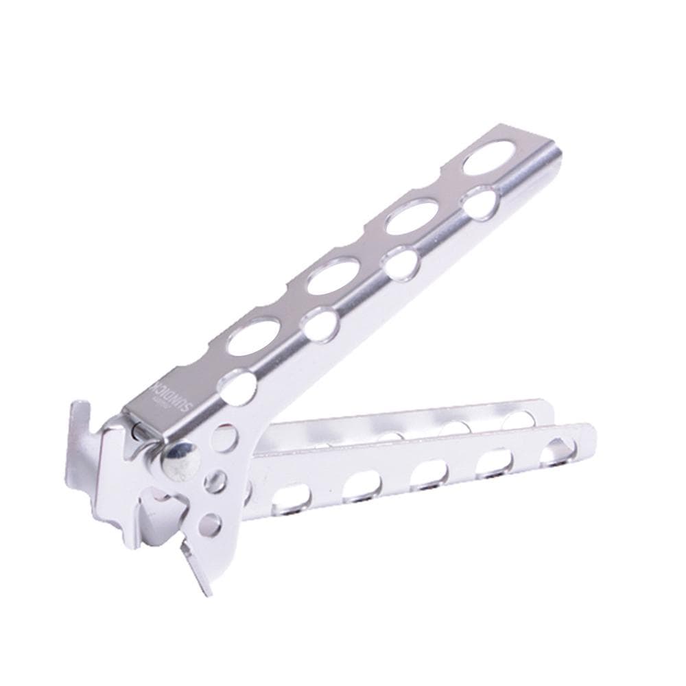 Aluminum Pot Clamp Pan Handler Pot Lifter Cooking Gripper Camping Cookware Dish Holder silver