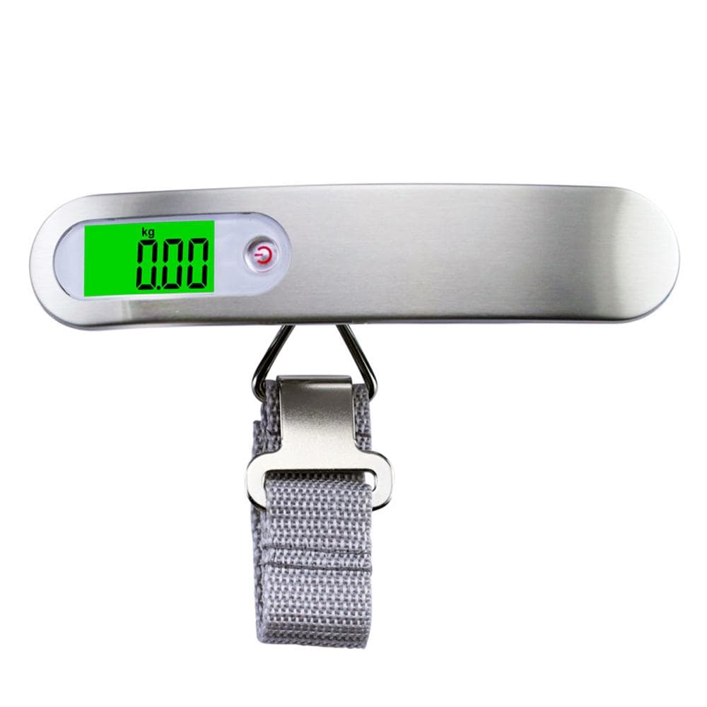 Digital Luggage Scale Travel Essentials Portable Handheld Weight Scale with LCD Display Suitcase white