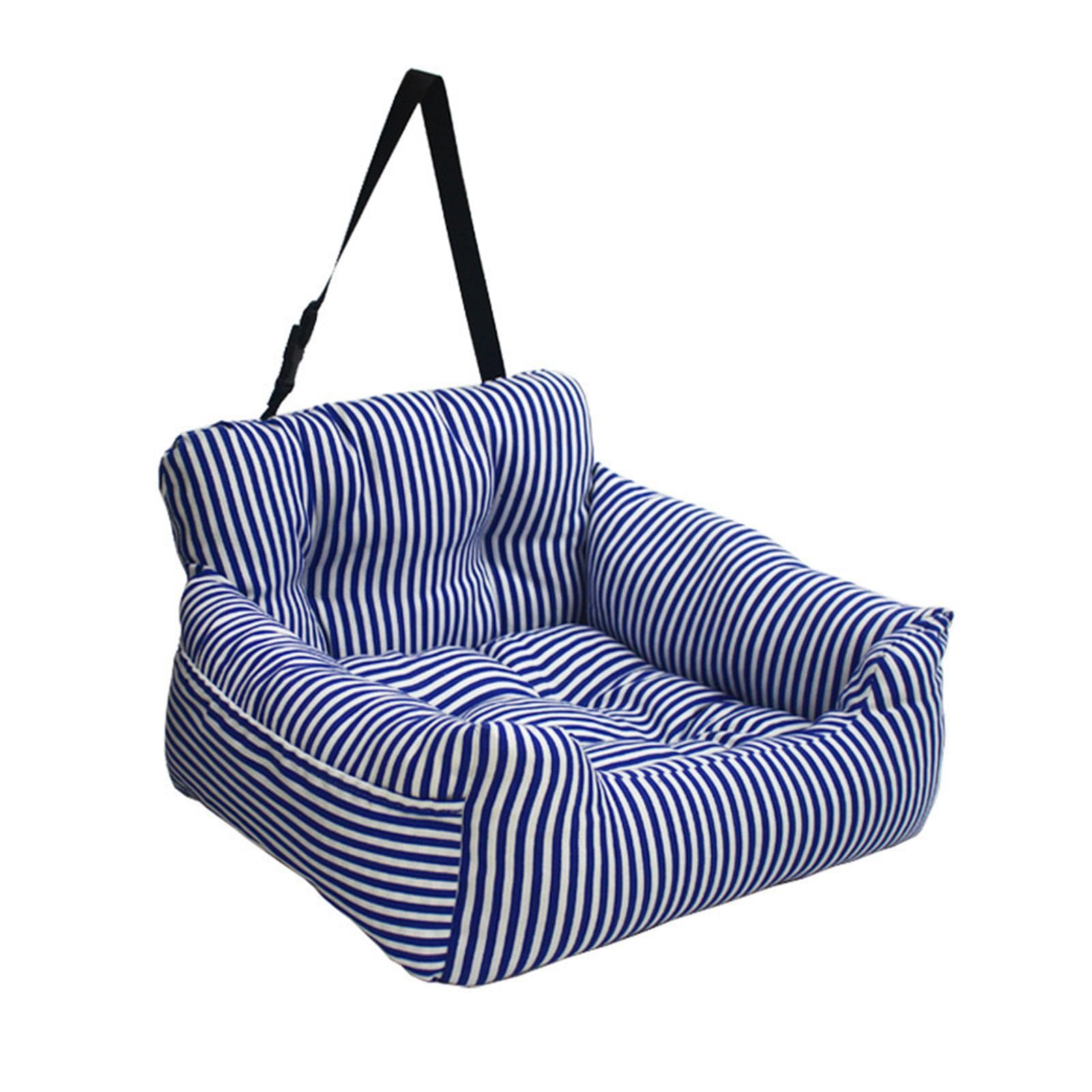 Car Seat Dog Bed Multifunctional Design Pet Sofa for Cars Home and All Seasons - Sturdy Safety Polyester blue