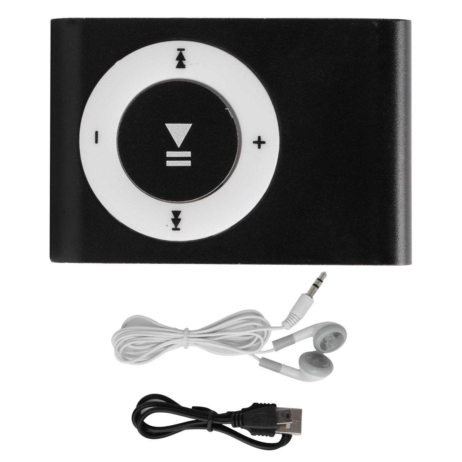 Portable Digital Music Media Player MiniMP3 BackClip Player with Earphone and USB Cable(Noir )