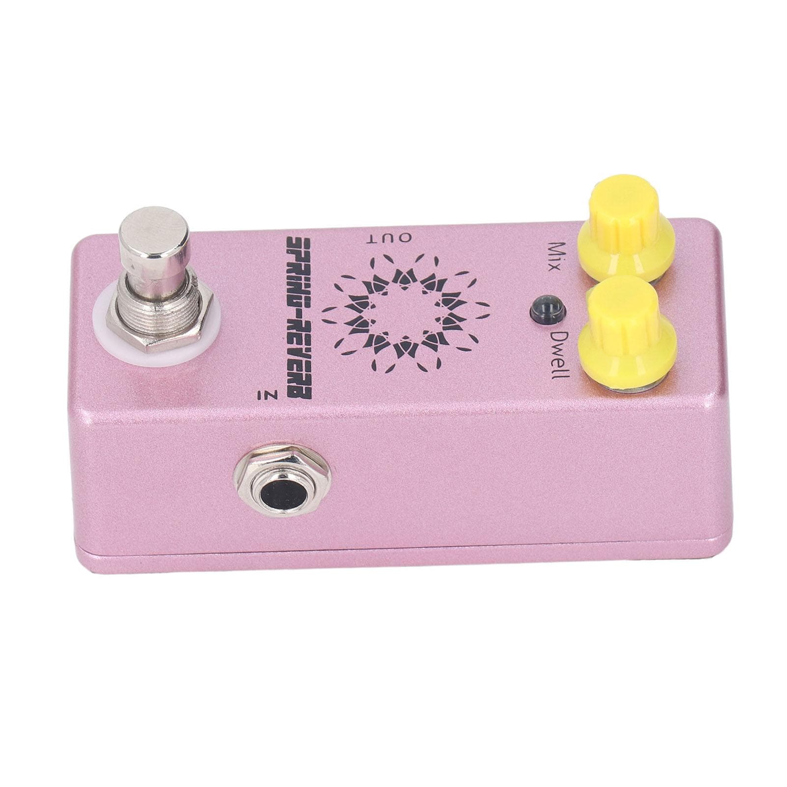 Spring Reverb Effect Pedal 14 Inch Mono Jack Mix Dwell Knob Low Noise Aluminum Alloy Guitar Effect
