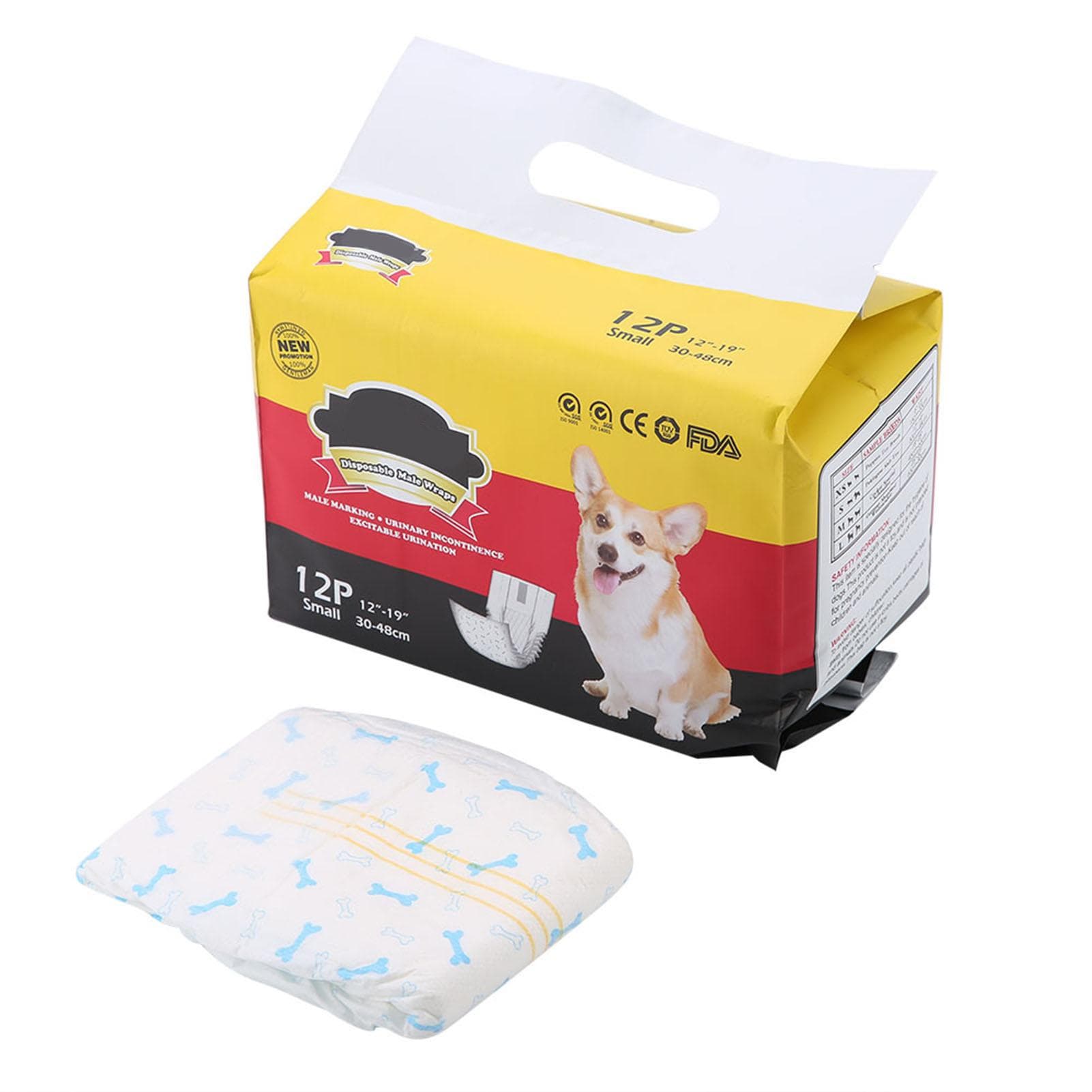 Male Dog Puppy Belly Wraps Diaper Nappy Sanitary Physiological Pants (M) S