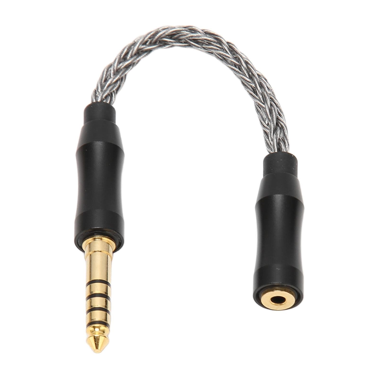 2.5mm Female to 4.4mm Male Sound Cable Single Crystal Copper Headphone Adapter Cable for Phones cool grey