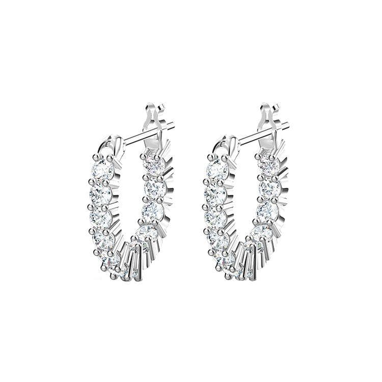 Swarovski Vittore Mini Rhodium Plated Pierced Earrings Women earrings 5562126 Box+Shopping Bag