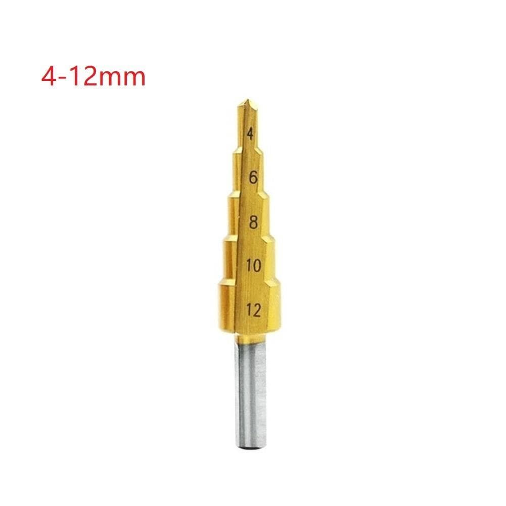 4-32mm/4-20mm/4-12mm Step Cone Drill Golden High Speed Steel