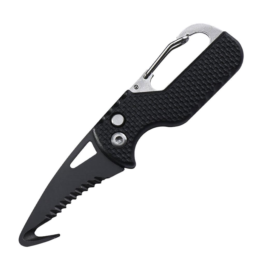 Pocket Key Rings Open Box Outdoor Portable Foldable Knife Emergency Tools (Black) Key Rings Key Rings Key Rings Key Rings 1 Pcs