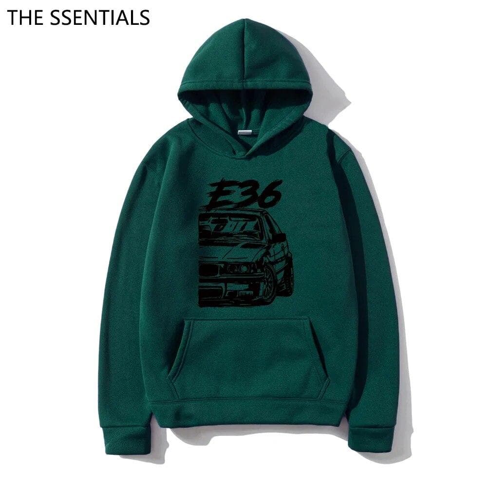 Classic E30 E46 E92 F80 M3 E36 Hoodies Fashion Graphic Initial D Hoodie Unisex Hip Hop Pullover Sweatshirt Car Graphic Hoody 2XL