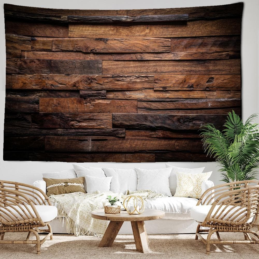 Dark Wood Texture Tapestry Wall Hanging Abstract Art Hippie Tapez Living Room Home Decor Background Cloth 230x150CM