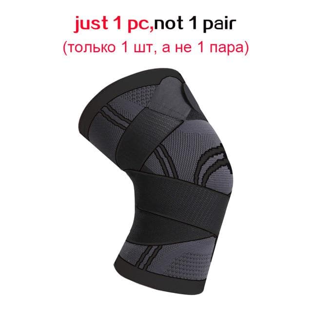 Sports 1PC Non-Slip Knee Brace Compression Knee Sports Knee Pad Running Basketball Fitness Knee Support 2XL black