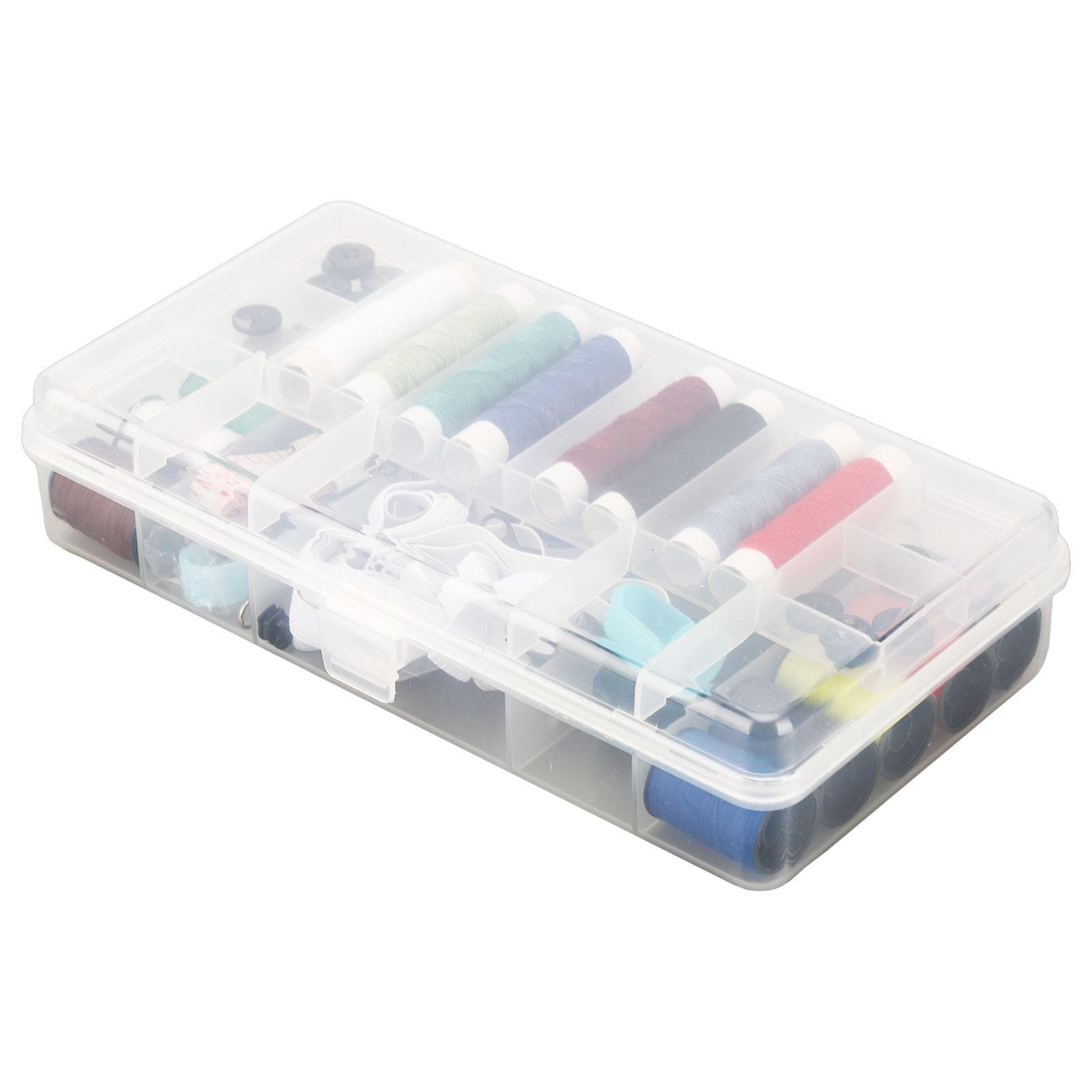Mini Sewing Kit 2 Layers Multifunction 20Pcs Needles 8Pcs Threads Travel Sewing Kit for Repair