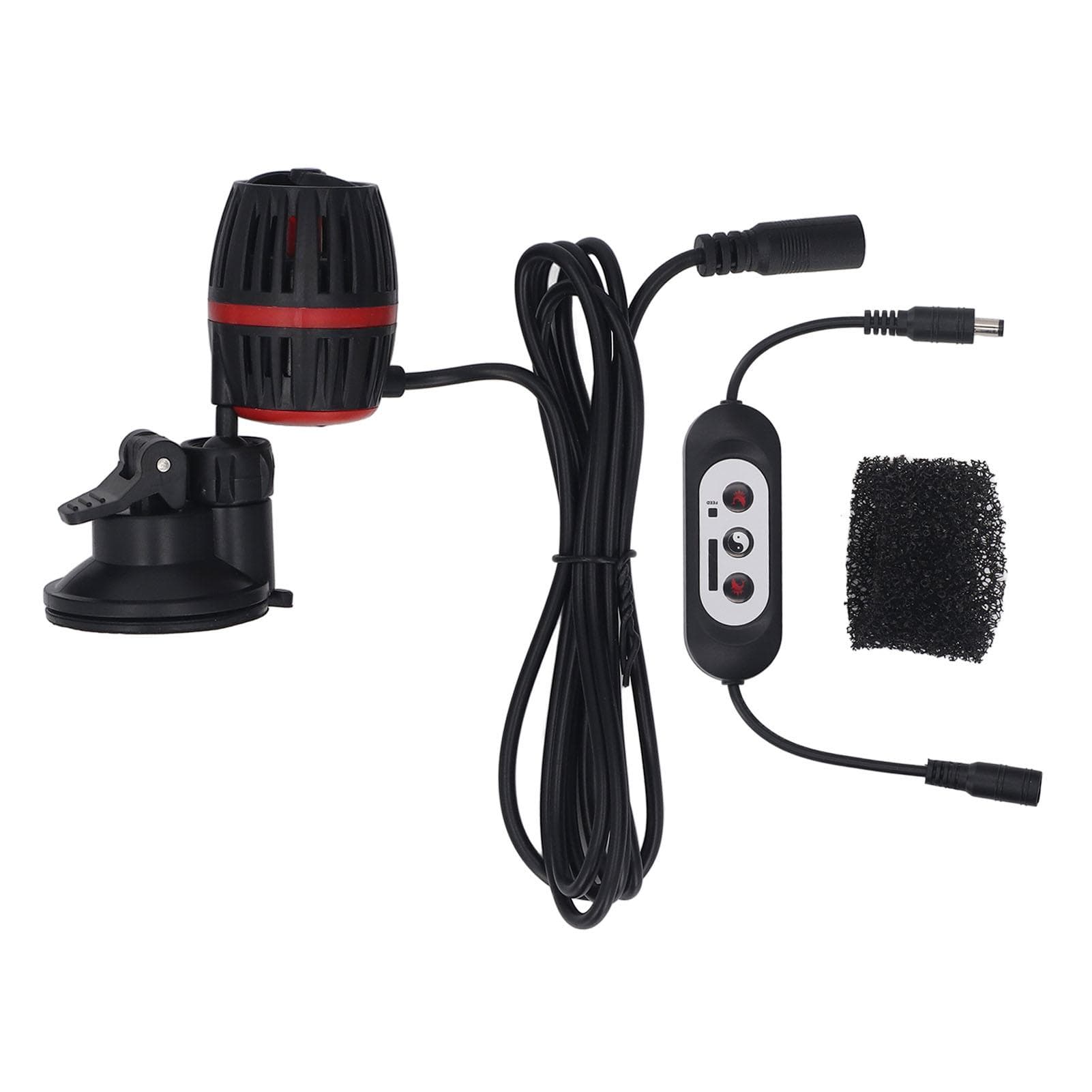 Aquarium Wave Maker Pump Create Water Movement 4 Gears Variable Frequency Fish Tank Circulation black