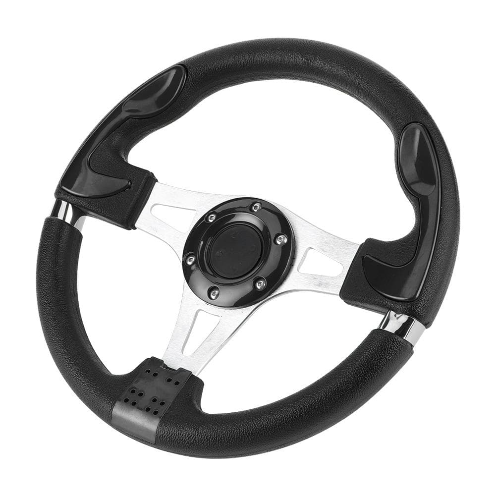 320mm12.5in Car Sport Steering Wheel with Horn Button Universal Auto Modified PartsBlack black