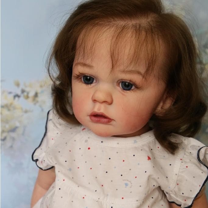 BZDOLL 60 CM 3D-Paint Skin Soft Silicone Cloth Body Reborn Baby Doll Toys For Girl Like Real Long Hair Princess Toddler Tayra Bebe 60cm 3D-paint Skin Doll