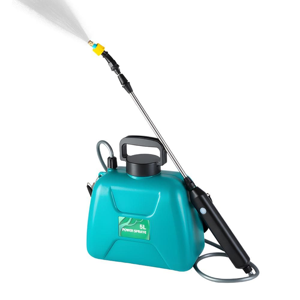Battery Powered Sprayer 1.32 Gallon / 5L USB Rechargeable Portable Garden Sprayer with Telescopic green