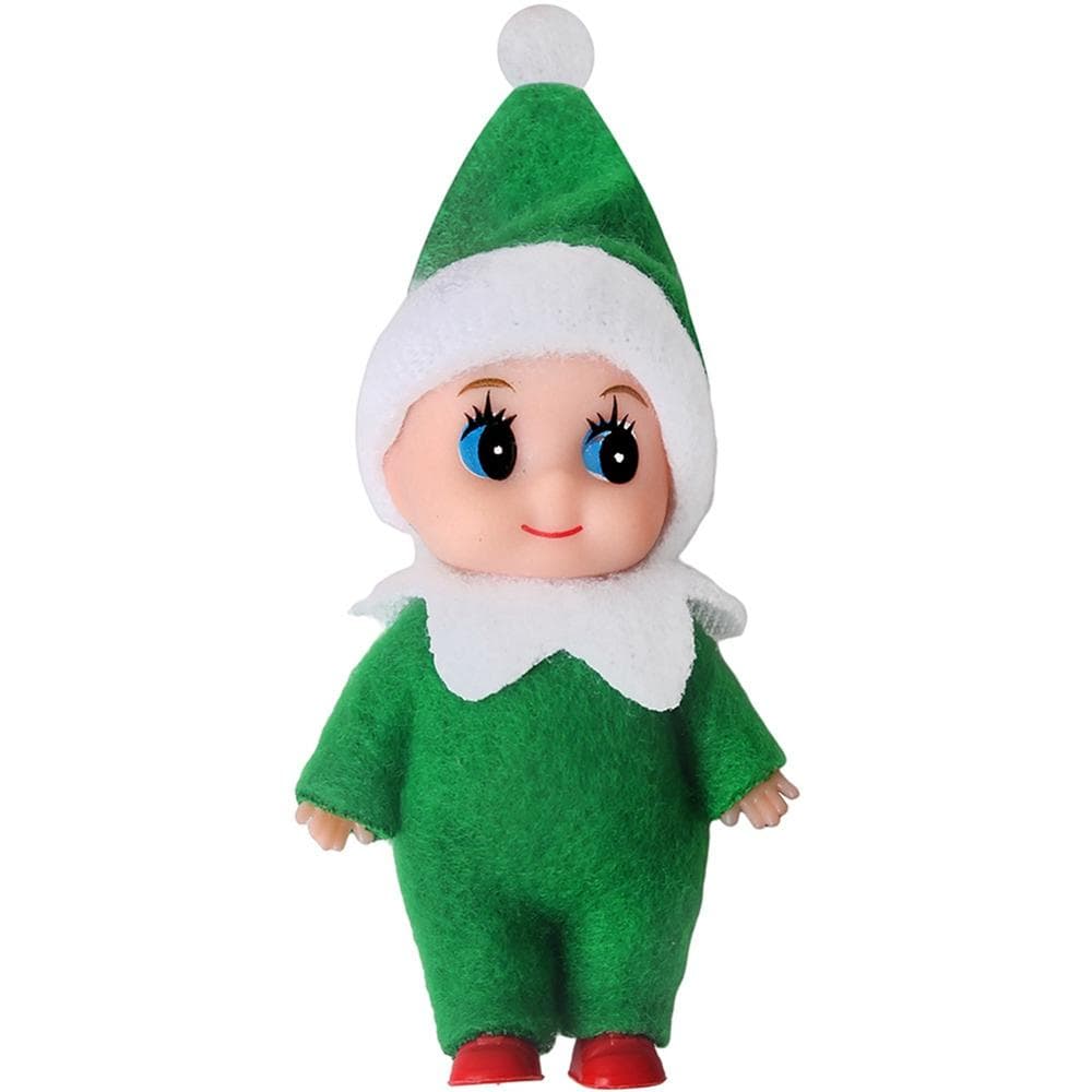 Christmas Decoration Baby Elf Doll 8cm Mini Figurines Cute Standing Ornament for Home Decor Tabletop Shelf Store Display Windows