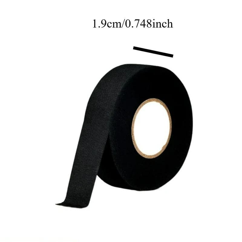 Electrical Tape Heat Resistant Harness Tape Adhesive Cloth Tape Waterproof Tape Insulating Automotive Fabric Cloth Tape 19mm (0.75inch)