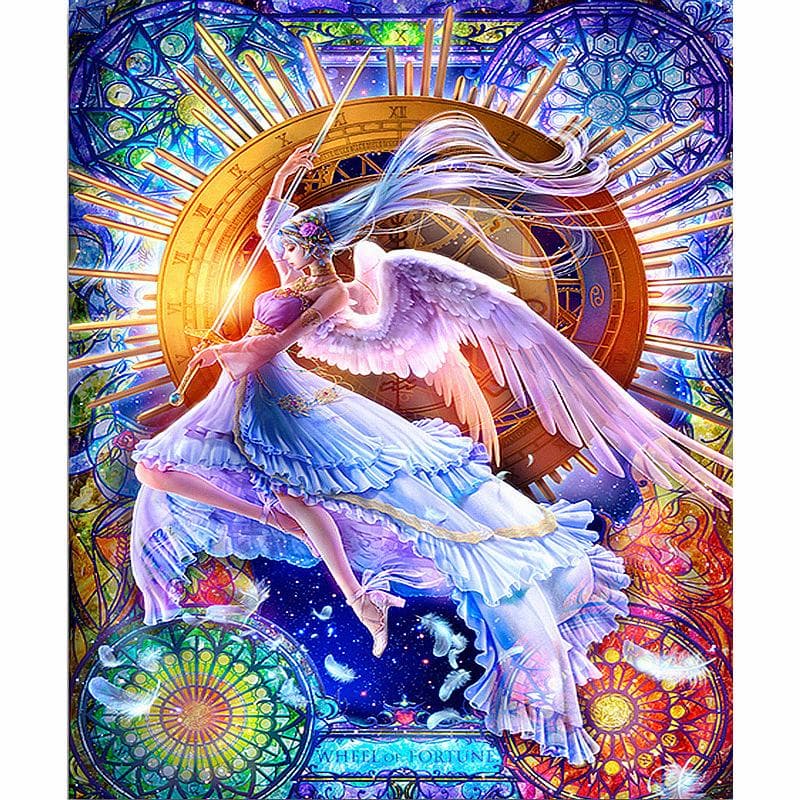 5D DIY Full Diamond Painting Angel Girl Cross Stitch Diamond Scenery Diamond Embroidery Rhinestones 20X30CM