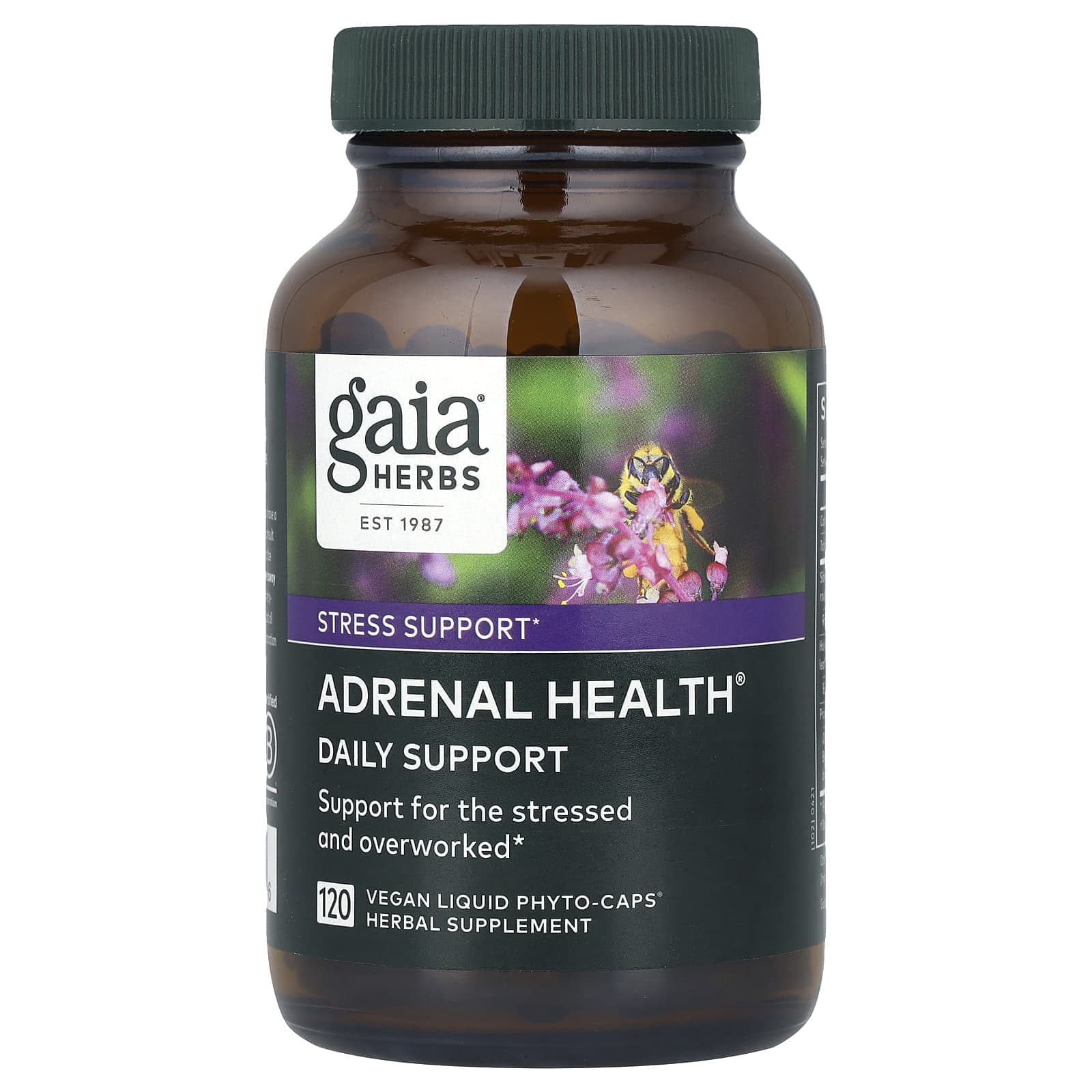 Gaia Herbs, Adrenal Health, Dietary Supplement, 120 Vegetarian Liquid Capsules