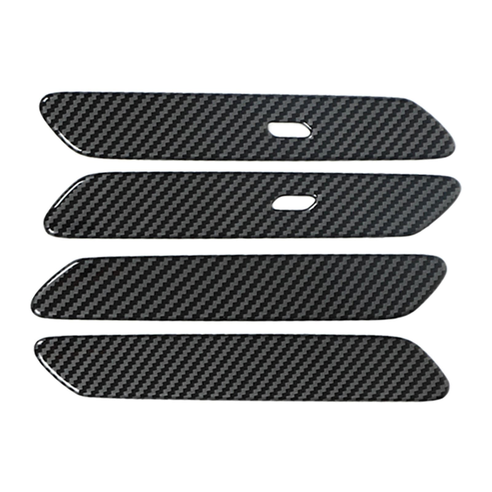 Car Exterior Side Door Handle Cover Trim Sticker Carbon Fiber Style Replacement for Kia EV6 GT Line