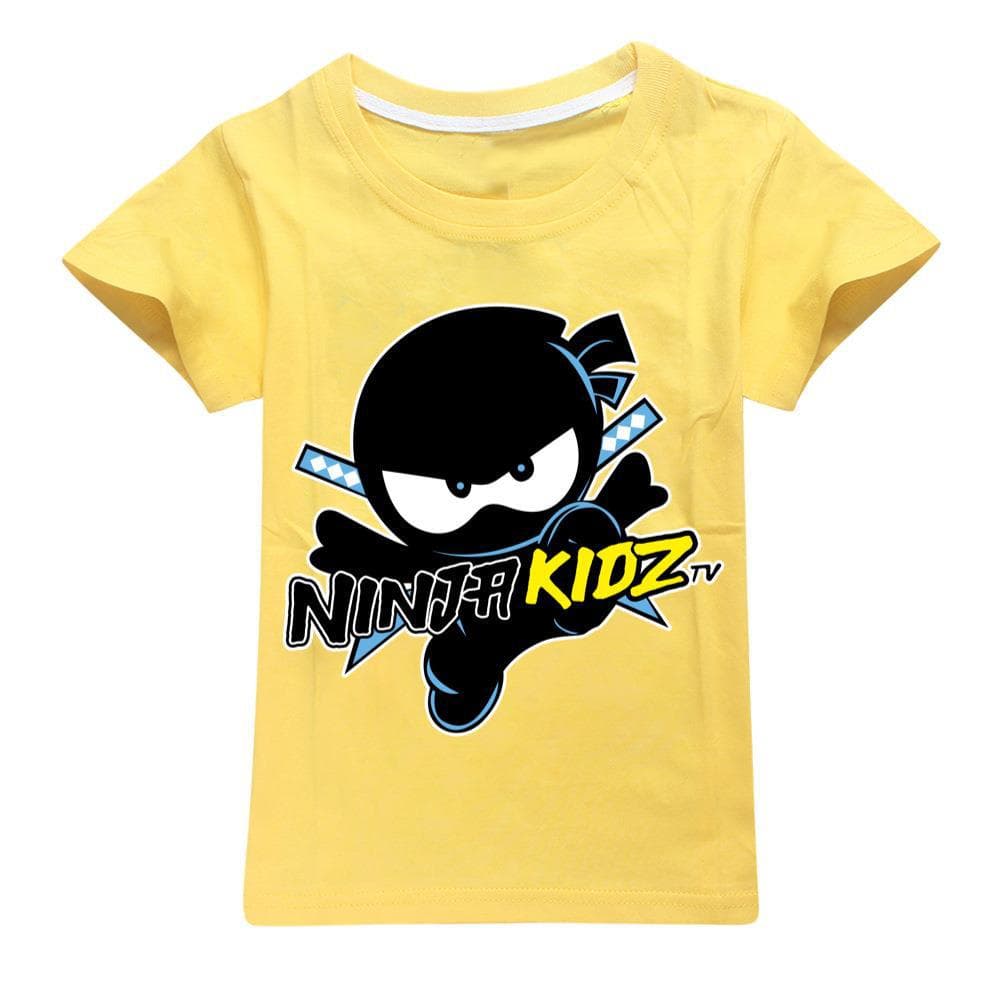 2025 MINISO NINJA KIDZ 3D T Shirt Casual Summer Short Tees Kids Cartoon Graphic T Shirts Boys Clothing Harajuku Anime Tshirt 4-16 Years 120