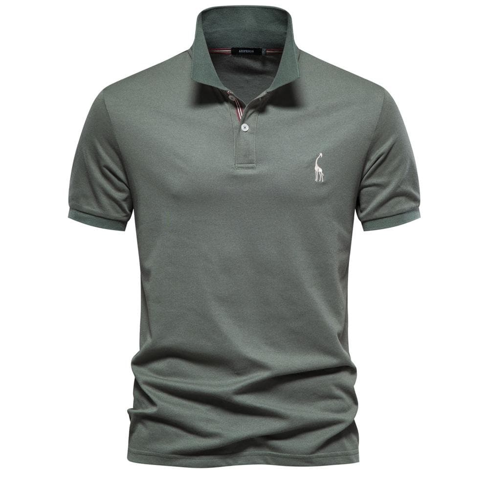 AIOPESON Brand Men's Original Polo Shirts Cotton Polo Shirts for Men Short Sleeve High Quantity Polo Men New Summer Clothing XL 90-100kg green