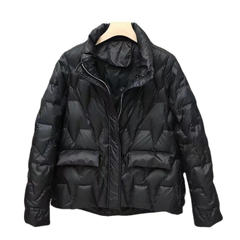 New Light and Short Women's Fashion Loose Down Jacket Versatile V-shaped Model L