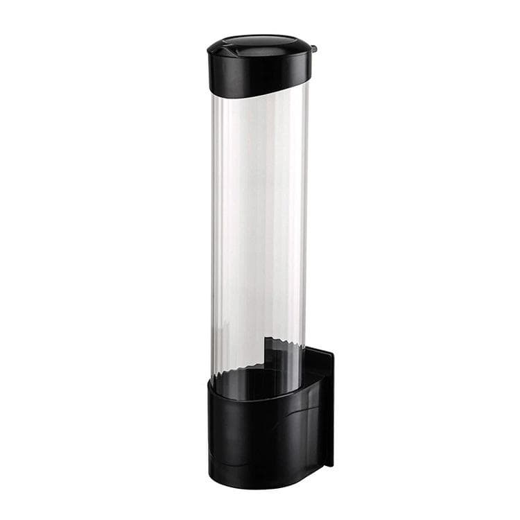 Disposable Paper Cup Dispenser Wall-mounted Plastic Water Dispenser Cup Holder Cup Container Paper Cup Frame Home Organizer black
