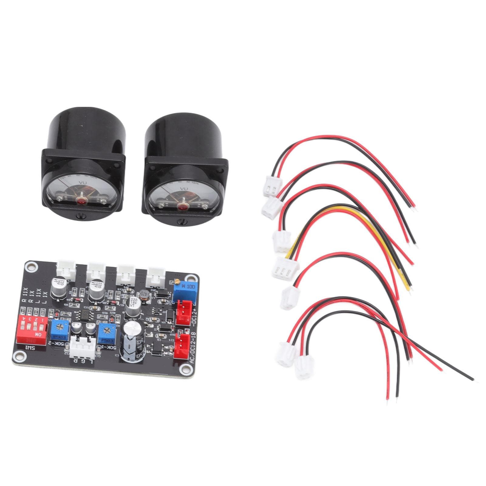 2pcs VU Level Meter Power Amplifier VU Panel Meter with Driver Board for Recording Studio 12V?18V