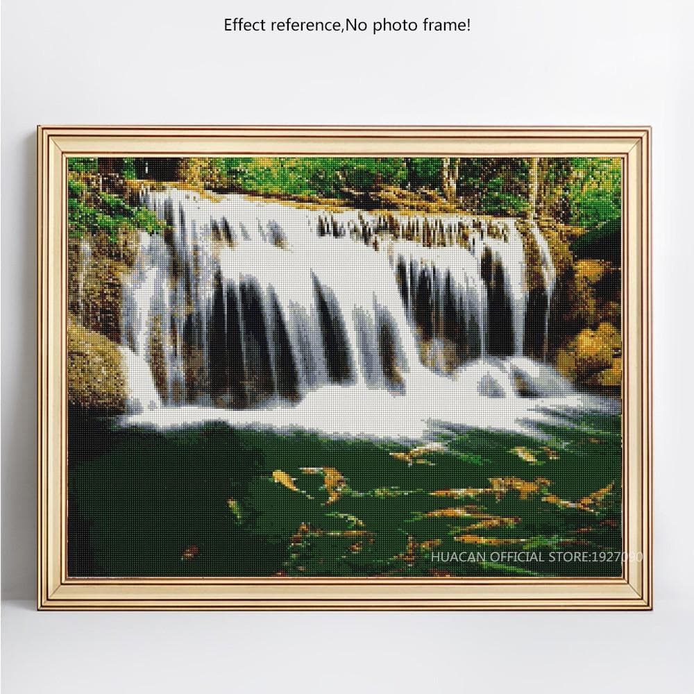 5D DIY Diamond Painting Embroidery Waterfall Rhinestones Picture Diamond Mosaic Cross Stitch 20X30CM