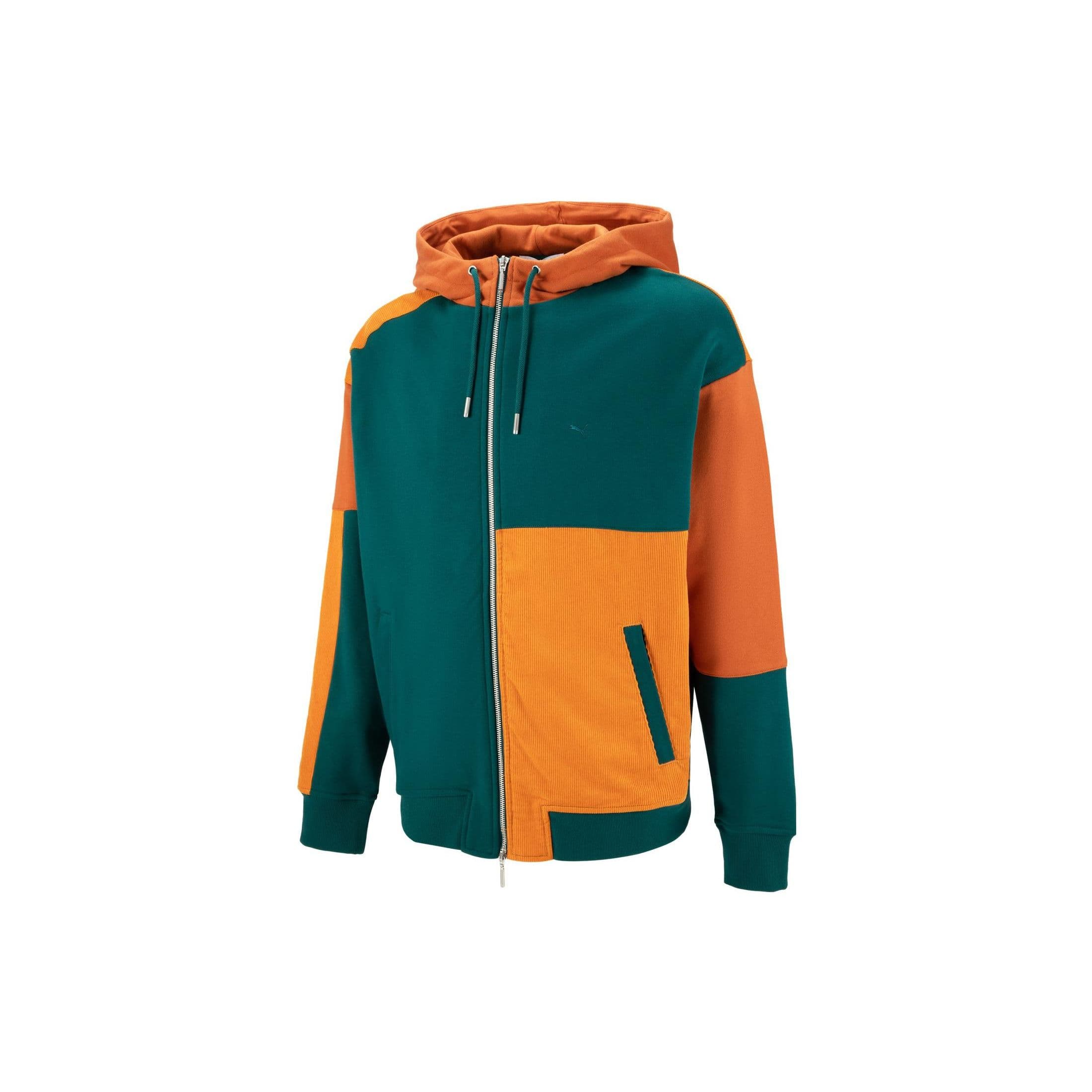 PUMA Select Mmq Series Colorblock Zip Hooded Jacket Unisex Jackets Green 539582-87 L