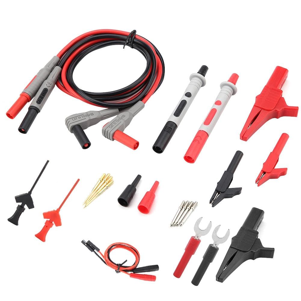 P1300D Electronic Digital Multimeter Test s with Crocodile Clips Replaceable Probe Tips Set