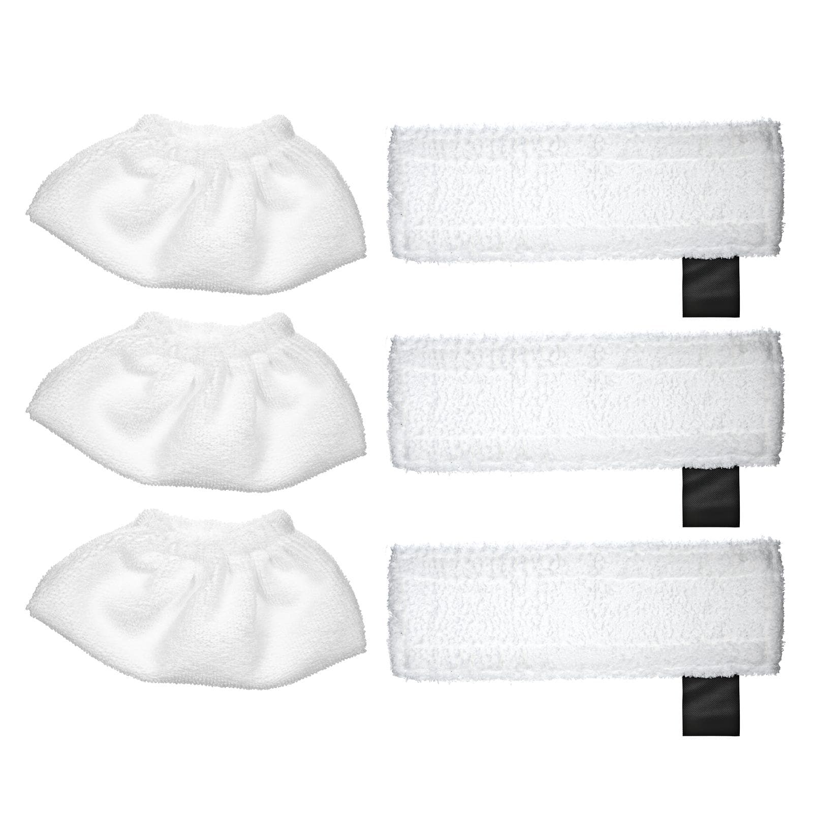 Cloth Set Mopping Pads Replacement for Karcher SC2/ SC3/ SC4/ SC5 Mopping Cloth Accessories 3 Rag Nozzle Covers & 3 Mopping Pads