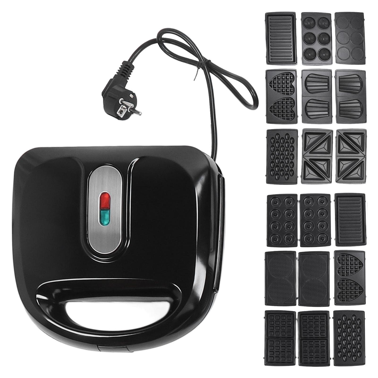 Electric Panini Press Sandwich Maker with 10 Removable Plates Rapid Heating Multifunction Electric L