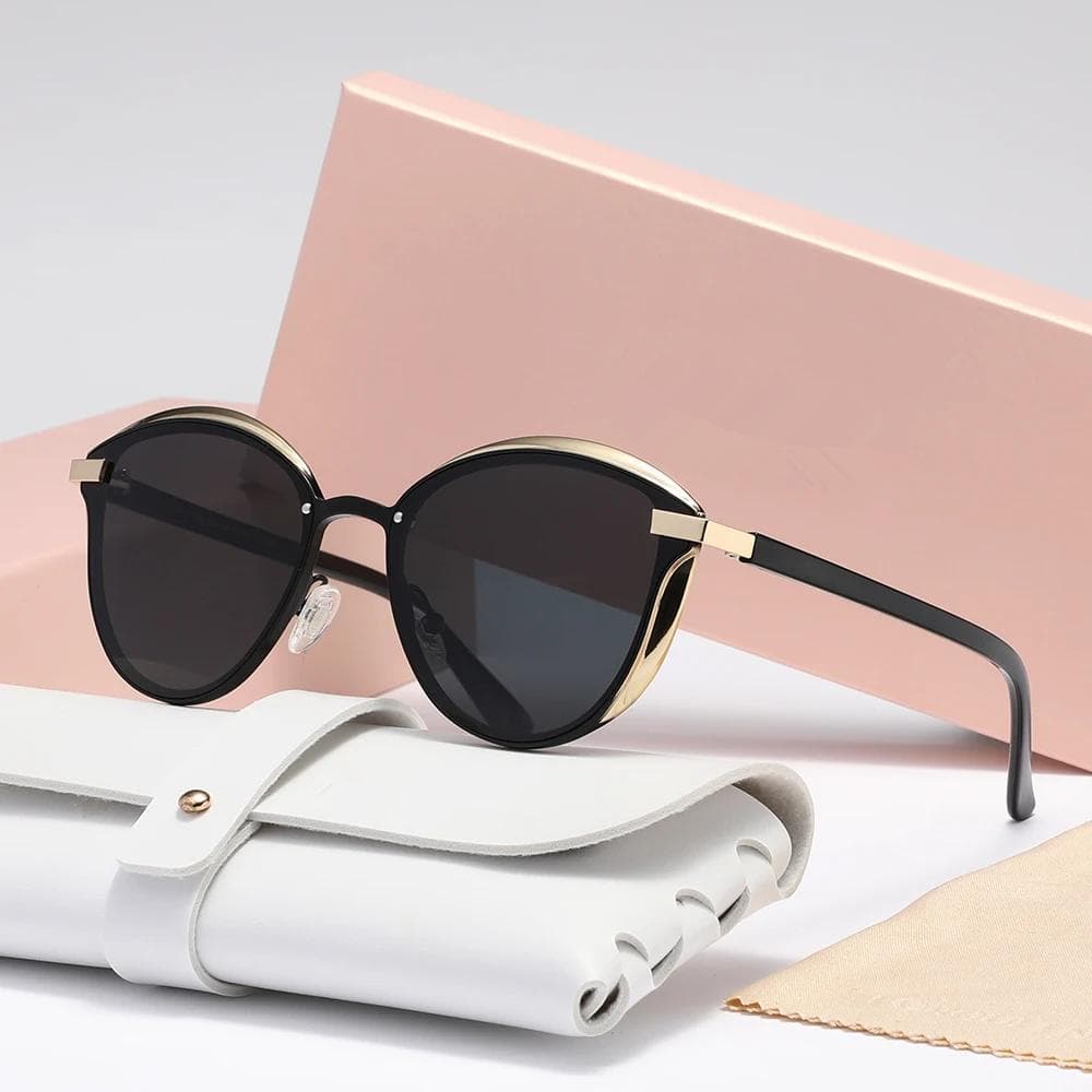 Luxury Sunglasses Women Round Cat Eye Sun Glasses Female Fashion Shades UV Protection