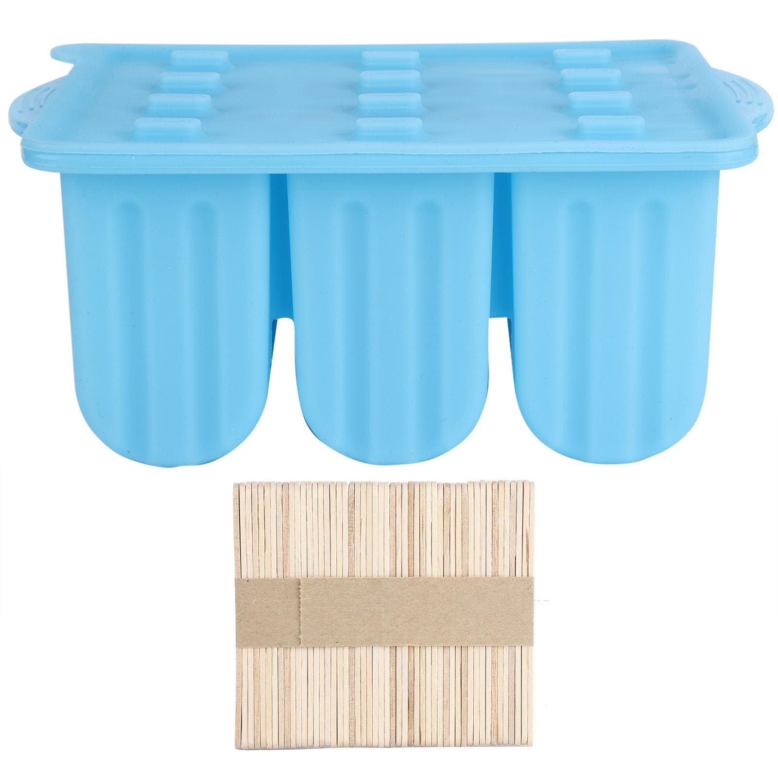 Blue 12?Grid Ice Cubes Mold Reusable DIY Ice Cream Making Tools Kitchen Accessories with Lid