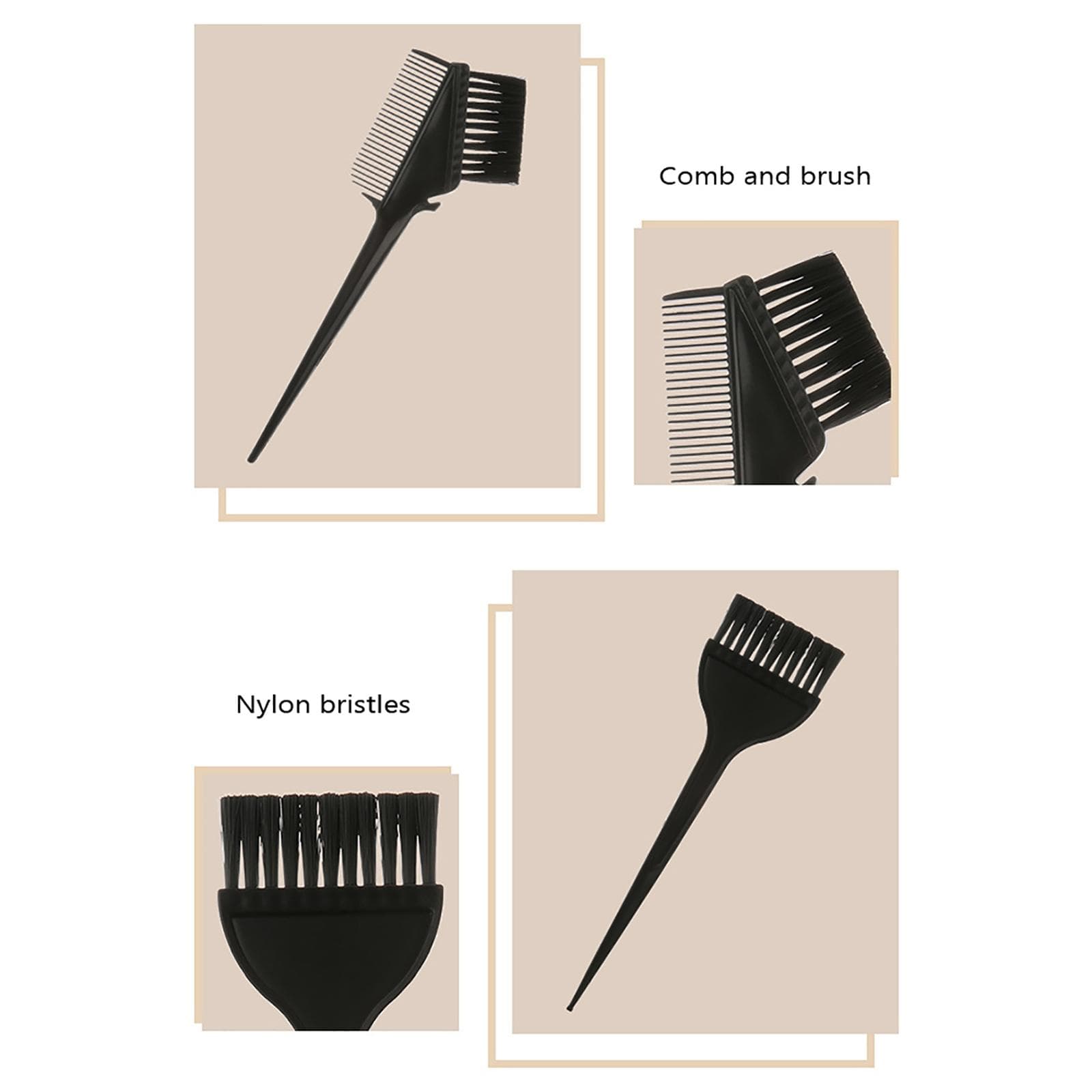 5PCS Hair Dye Color Brush and Bowl Set Ear Caps Dye Mixer Hair Tint Dying Coloring Applicator blue