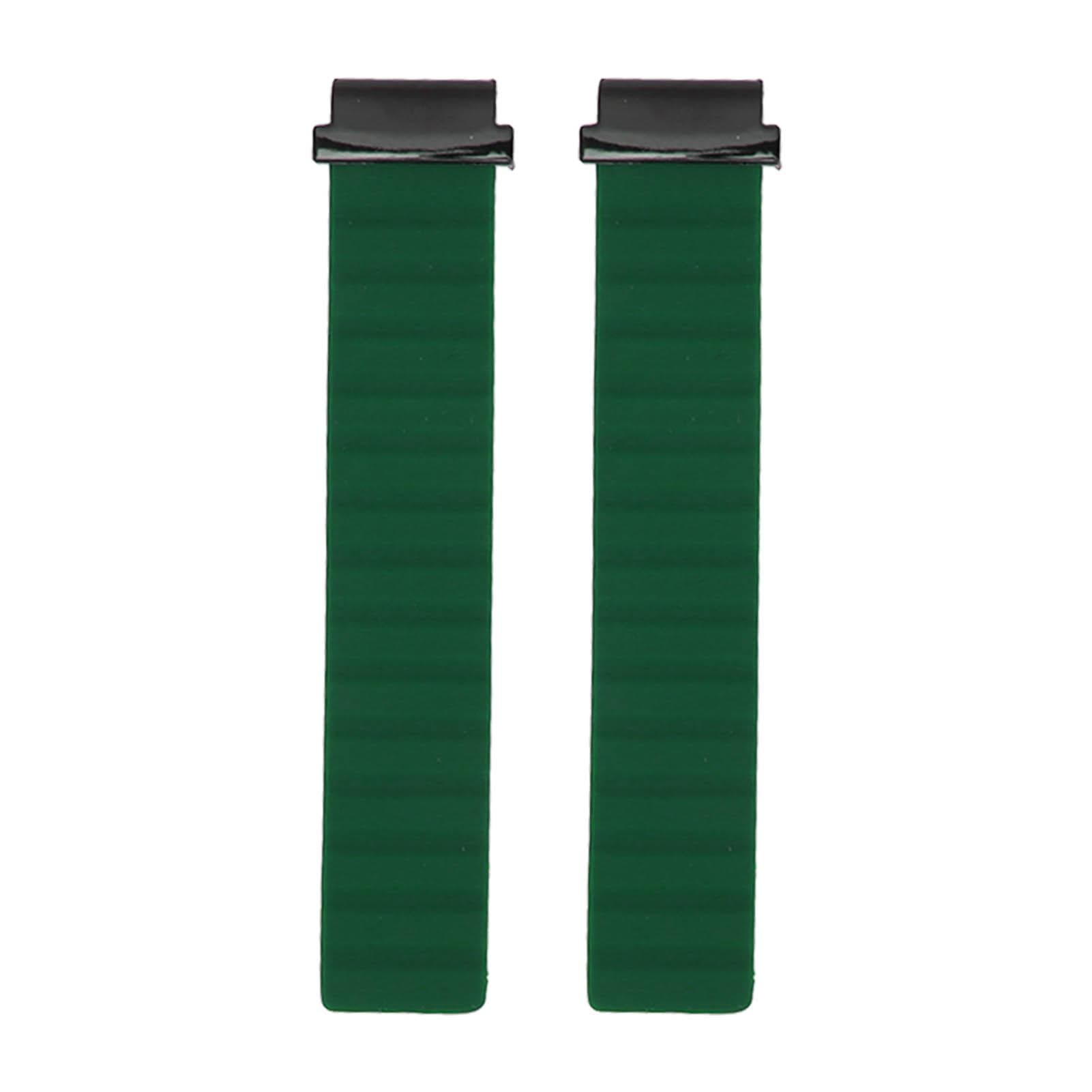 Magnetic Watch Band Adjustable Quick Release Silicone Watch Strap 20mm Fit for Garmin Fenix 7S 6S green