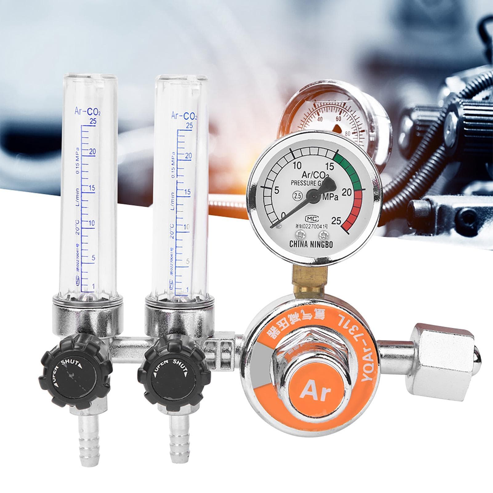 Argon Pressure Regulator Zinc Alloy Double Tube Female Thread G58in Welding Equipment