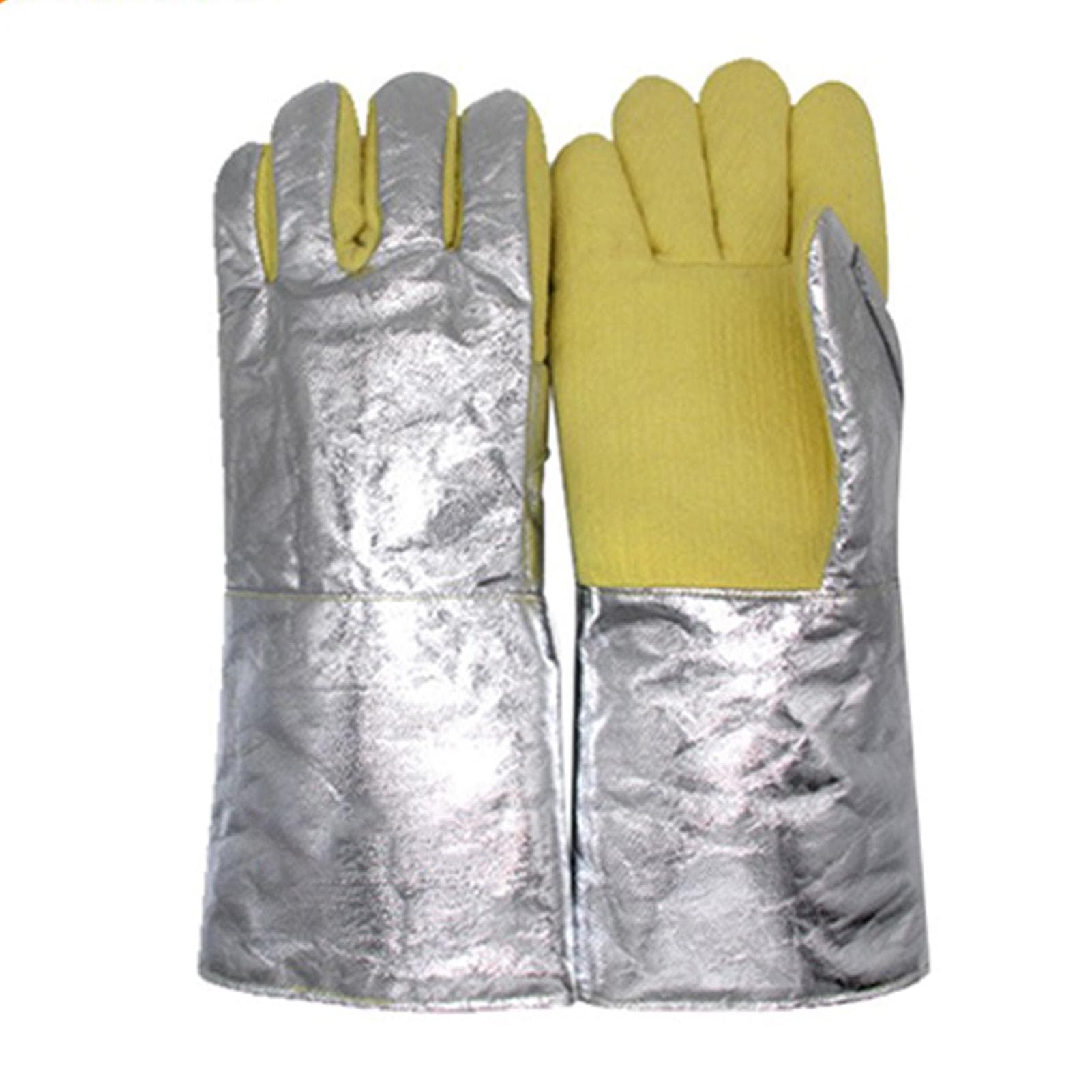 Heat Resistant Gloves Aramid Dense Woven Cloth 500 Degree Insulated Aluminum Foil Back Welding