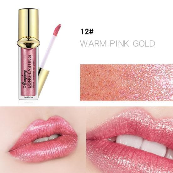 Fashion Menglang Waterproof Pearlescent Lip Gloss Long-lasting Moisturizer Lipstick Makeup Gift