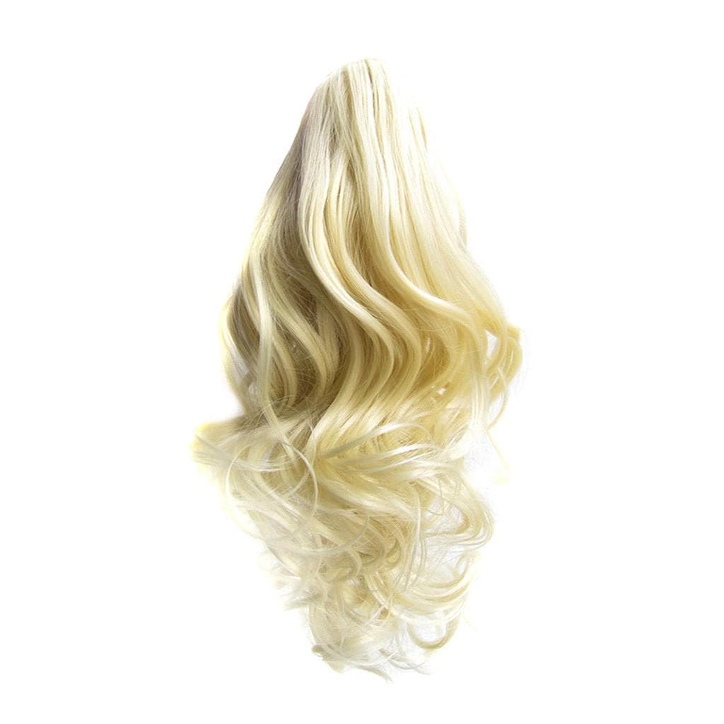 Long Hair Wig 17 Inch PonyTail Matte High Temperature Silk Fiber Claw Clip