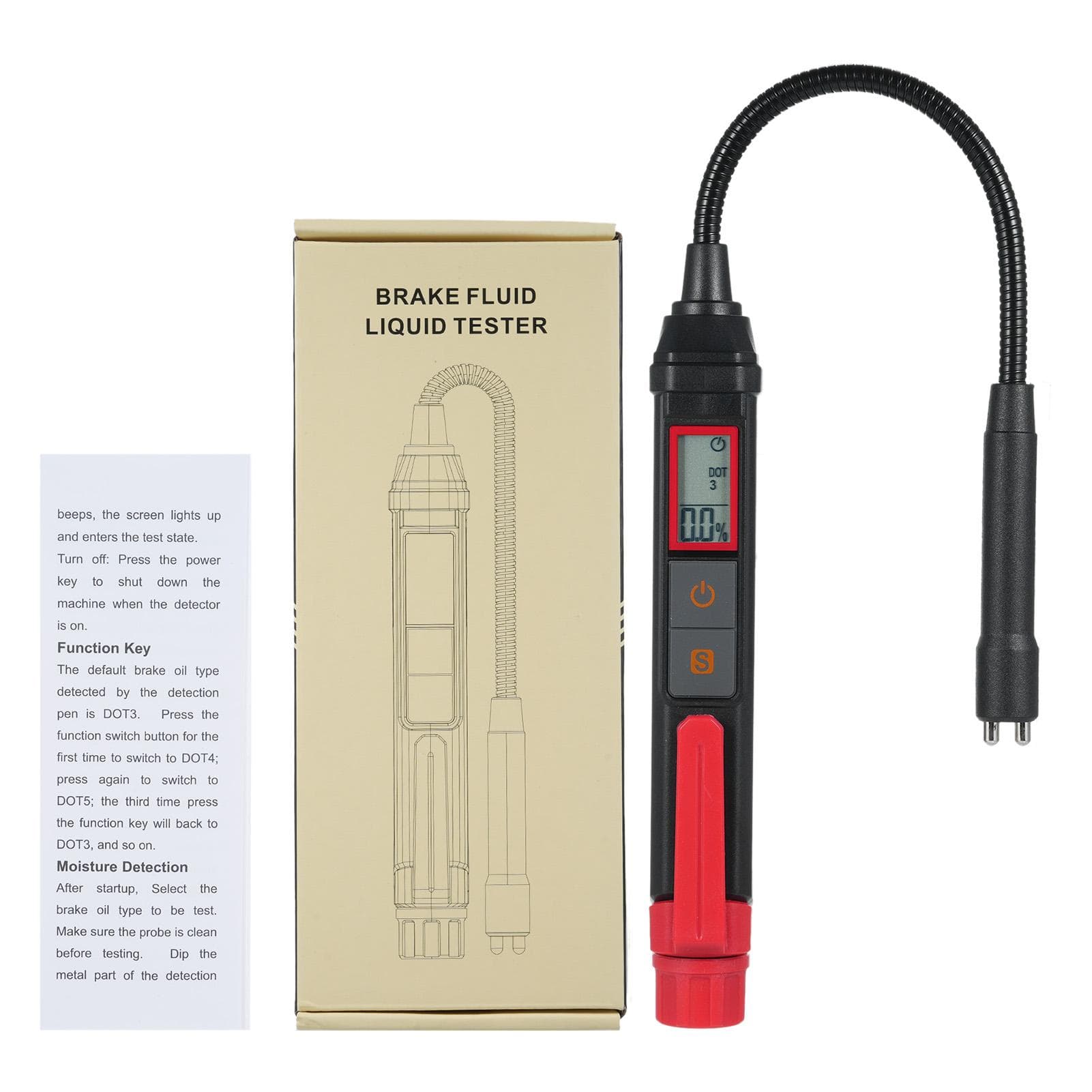 HABOTEST HT663L Brake Fluid Liquid Tester Car Brake Liquid Digital Tester Sound Light Alarm for red
