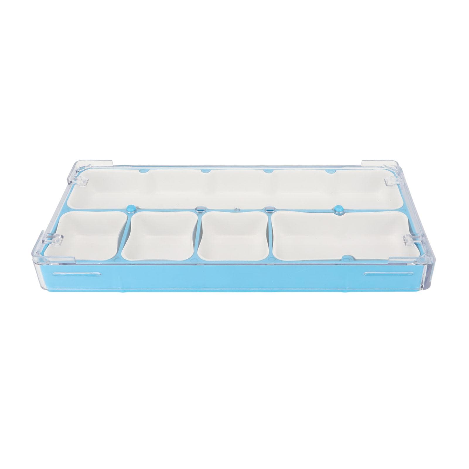 Watch Parts Storage Box 5 Compartments Multi Functions Portable Watch Accessory Organizer Blue