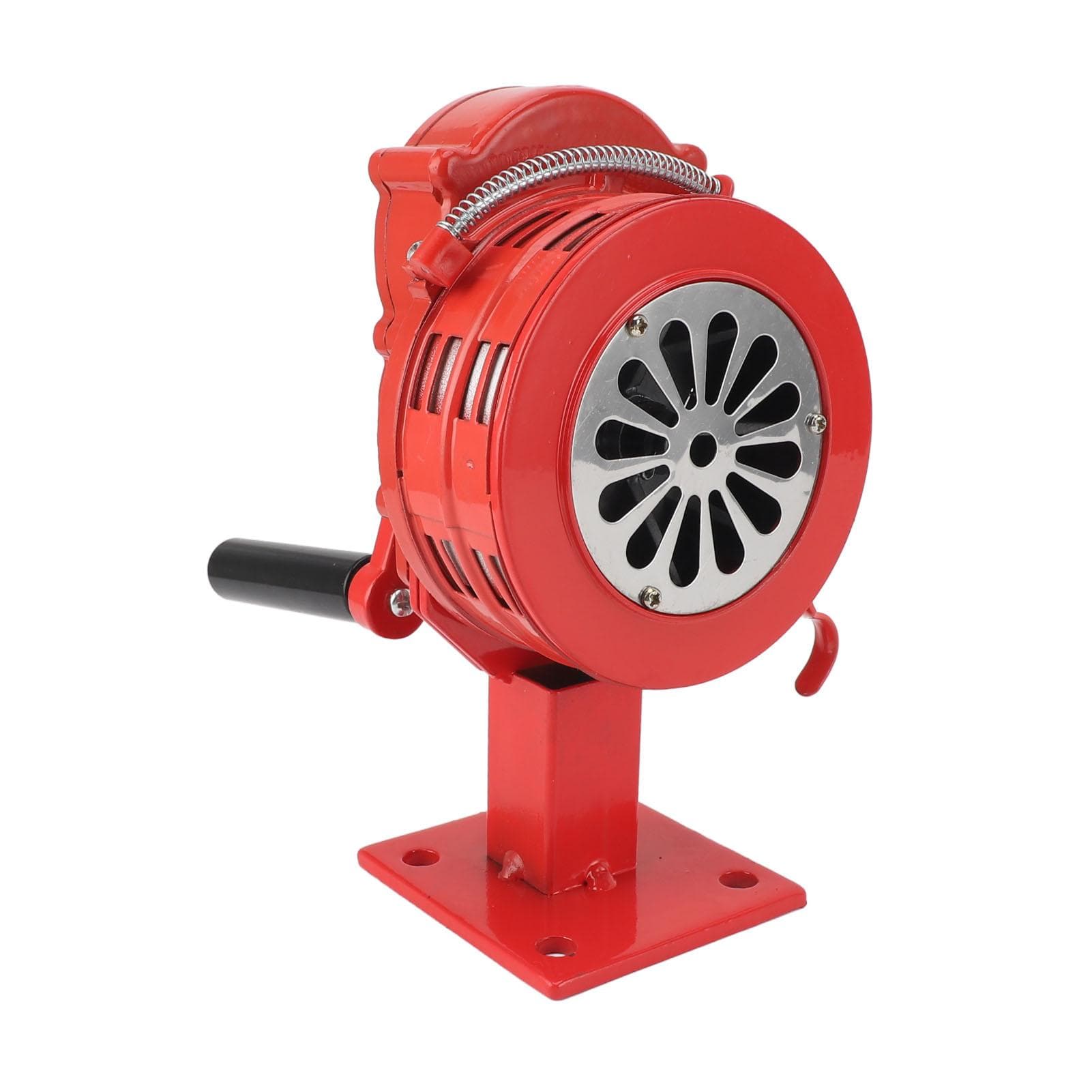 Hand Crank Siren Aluminium Alloy 110dB Loud Alarm Air Raid Tornado Siren Horns Alarm for Emergency red