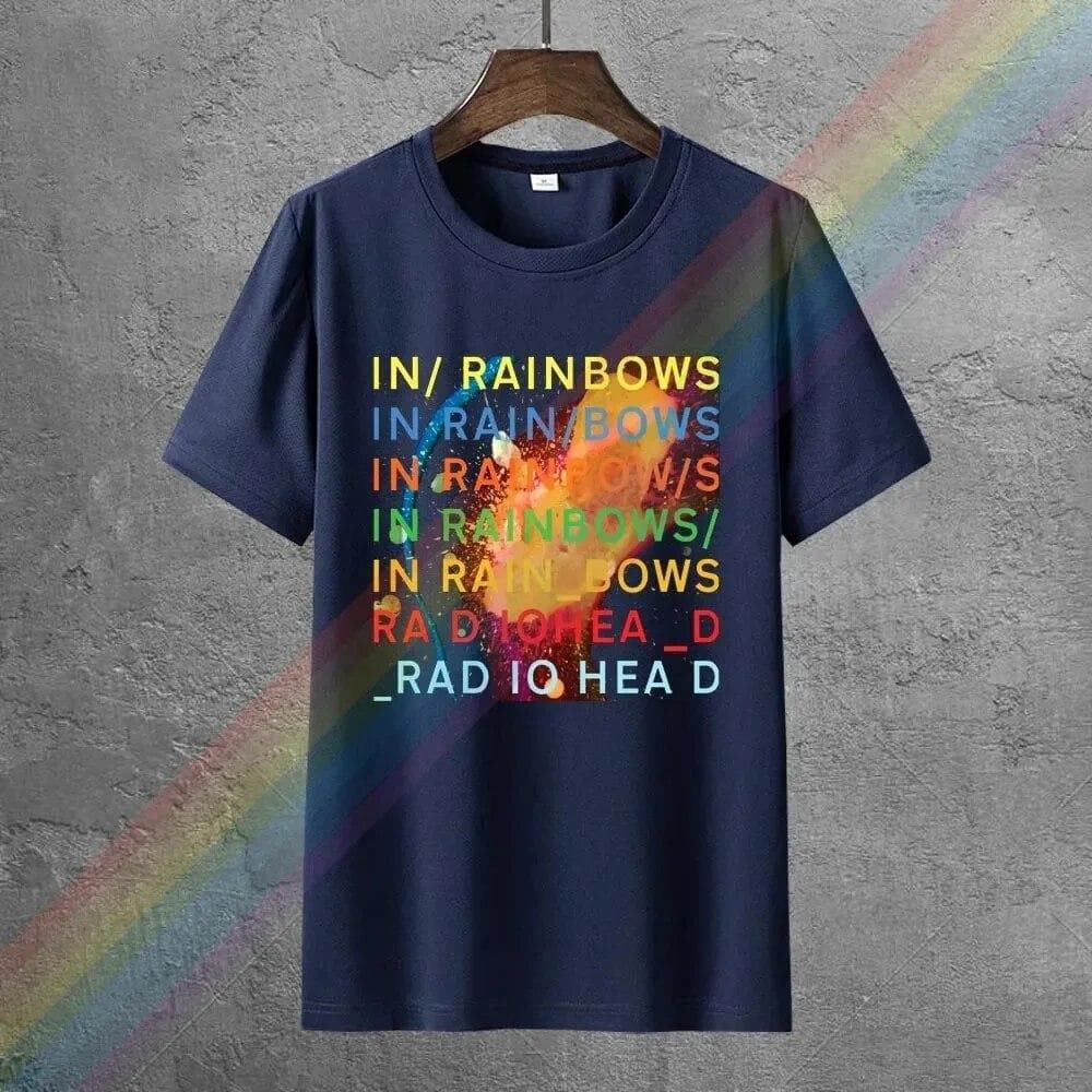 Radiohead in Rainbows Rock Radiohead Black T-Shirt S-5Xl Unisex Cotton T-Shirt Fashion Unisex T-Shirt Ordinary L