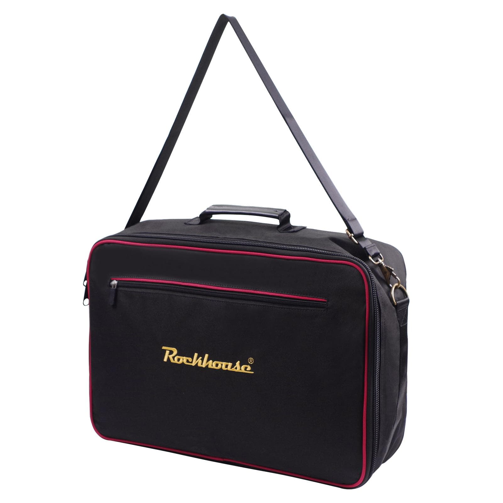 Rockhouse Effect Pedal Bag Guitar Pedal Board Carry Bag Oxford Cloth Portable Zipper Handbag M black